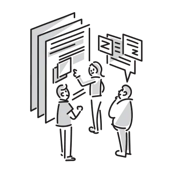 データを分析する人たちのイラスト