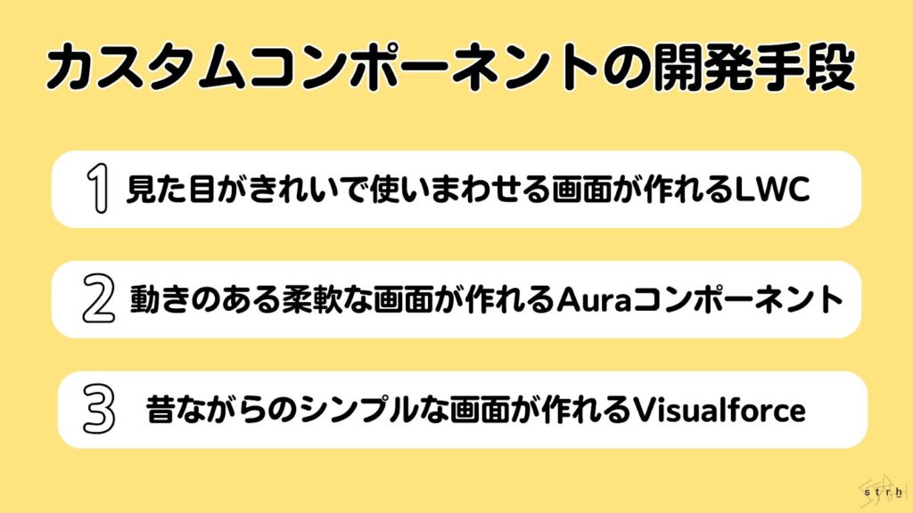 カスタムコンポーネントの開発手段