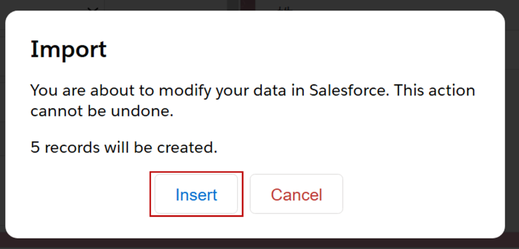 「Insert」をクリック